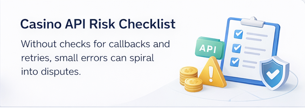 카지노 API 예외 상황(중복 콜백·순서 역전·재시도) 처리 체크리스트